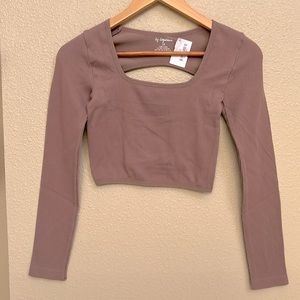 By together women expresso  tank top with twist back. 14”Length 24”chest-S/M
